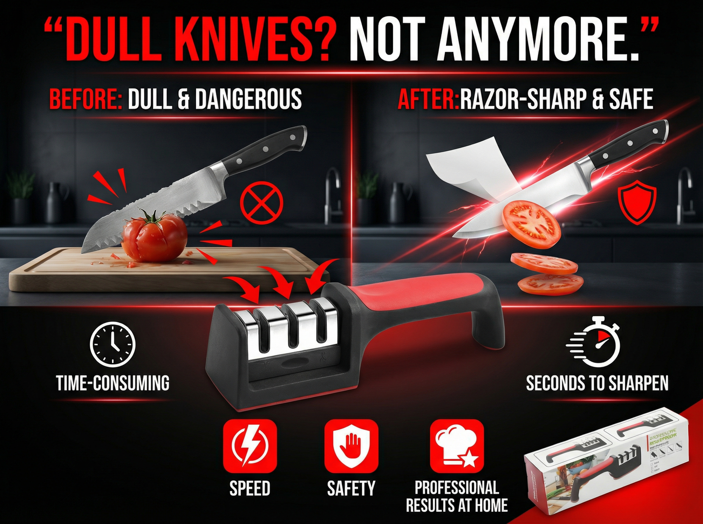 Multifunctional Knife Sharpener - 4-in-1 Tool